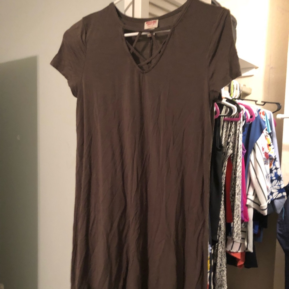 Olive Green Xhilaration Swing Dress